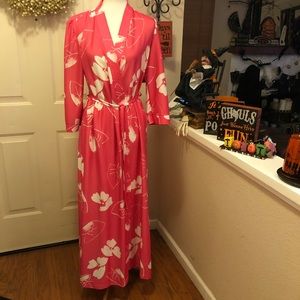 Gorgeous Vintage Kimono Floral Tie Waist Dress